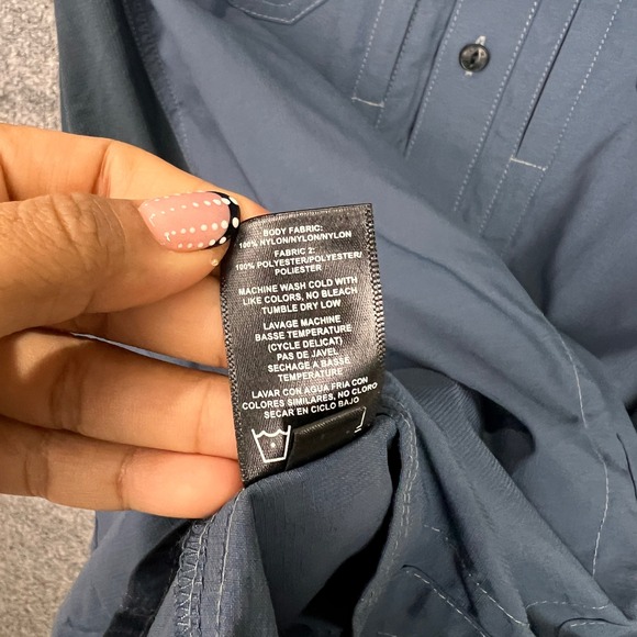 Kuhl Mens Button Down Shirt Short Sleeve Gray Outdoor‎ Hiking Casual large - Picture 9 of 10